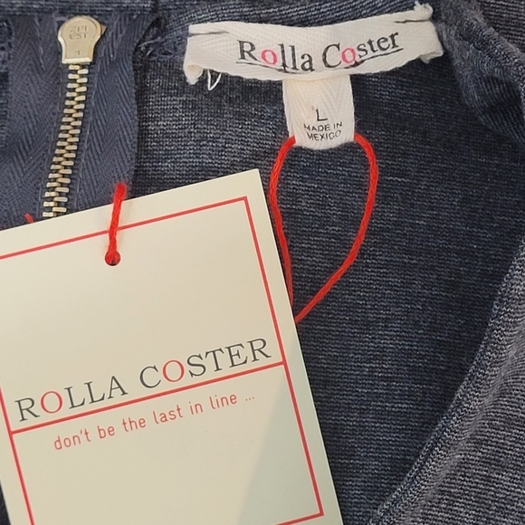 Rolla Coster Sleeveless Dip Neck Exposed Zipper Bodycon Dress in Gray - Size L - Picture 8 of 13